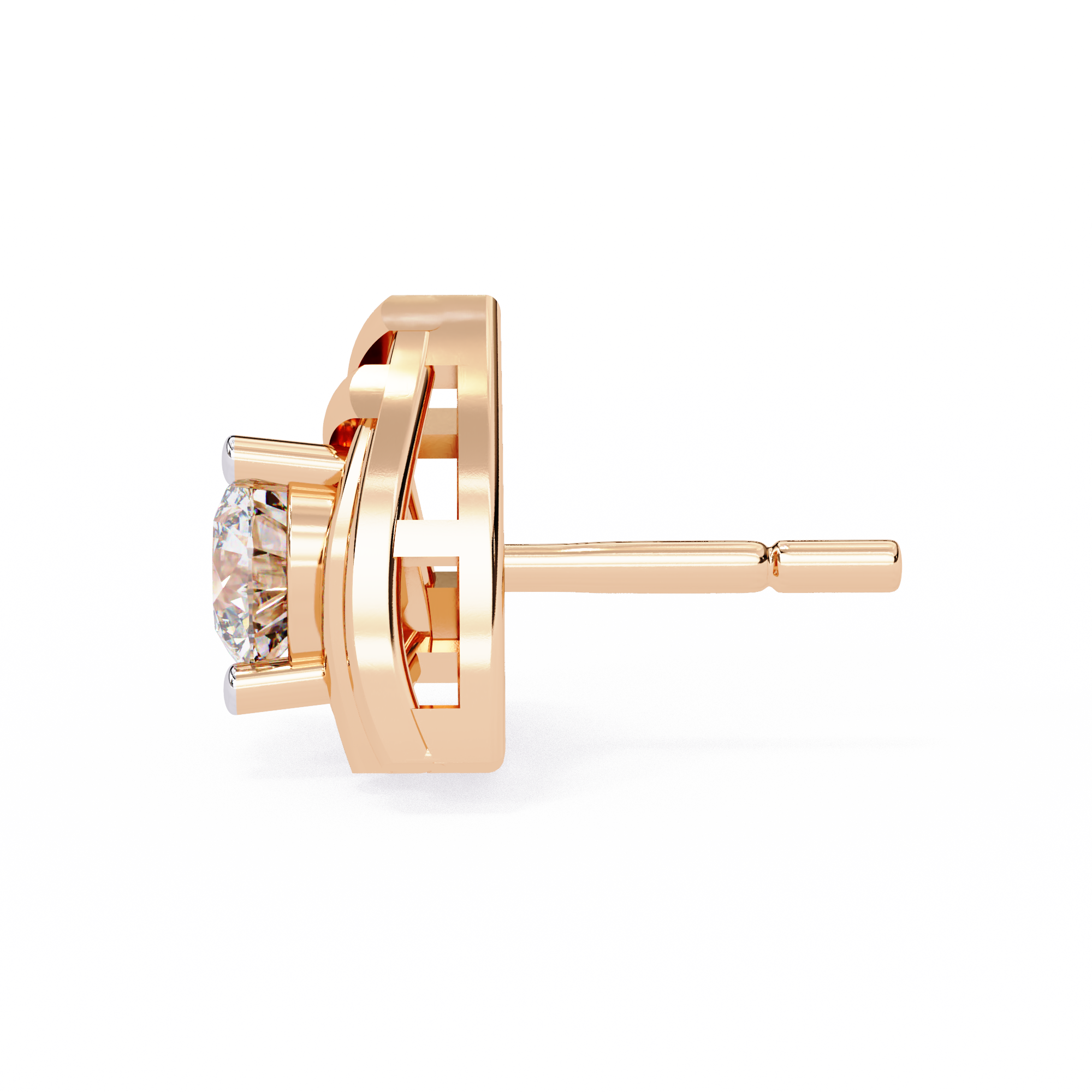 Golden Trillium Natural Diamond Studs | 0.64ct